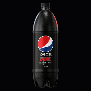 Pepsi Max 2L flaske, AI-genereret billede