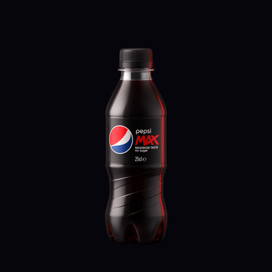 Pepsi Max 25cl flaske, AI-genereret billede
