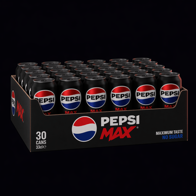 Pepsi Max 30-pak dåser (30x33cl), AI-genereret billede