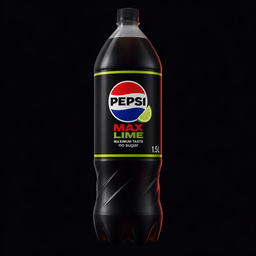 Pepsi Max Lime 1,5L flaske, AI-genereret billede